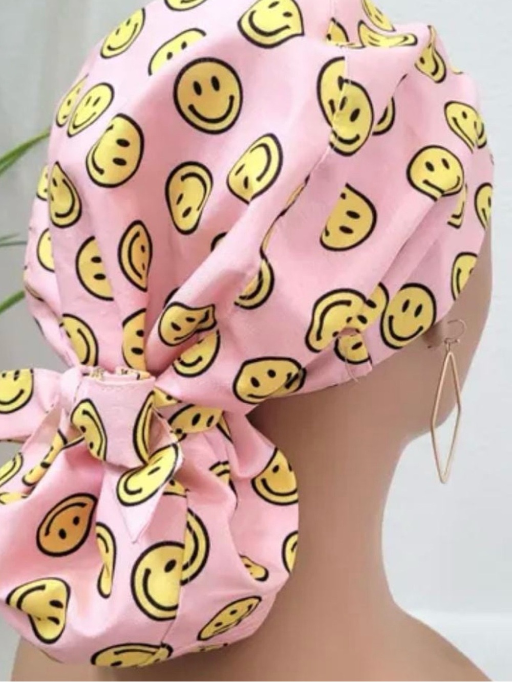 Smiley Face Surgical Scrub Hat